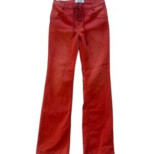 SOLD-Free People We The Free Lace Up Boot Cut Pants Tangerine Women's 27--SOLD